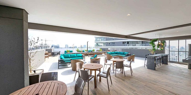 Estudio en Itaim con Rooftop, junto a Ibirapuera