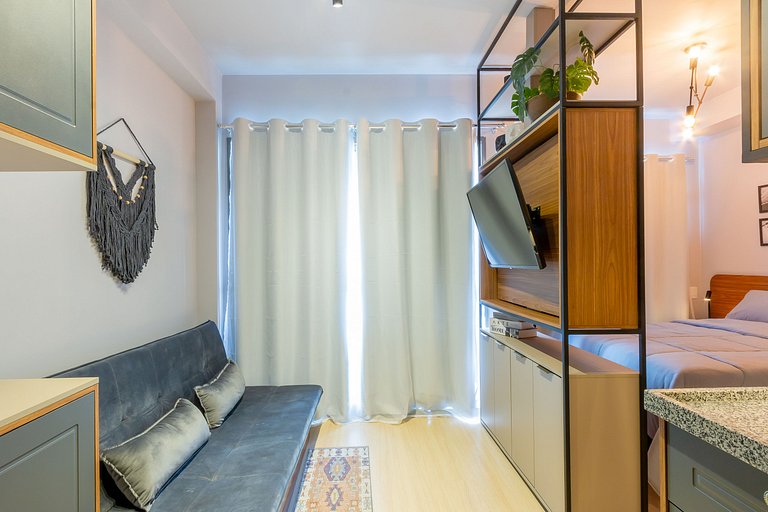 Studio no Itaim com Rooftop, ao lado do Ibirapuera