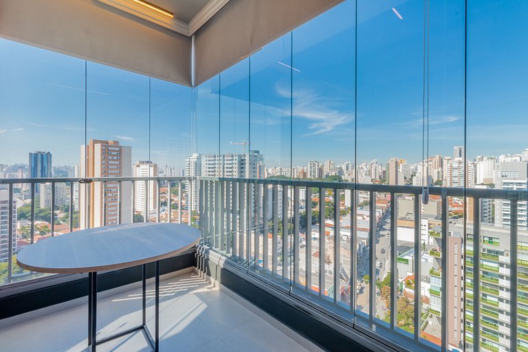 Studio amplo em perdizes, estacionamento gratuito.