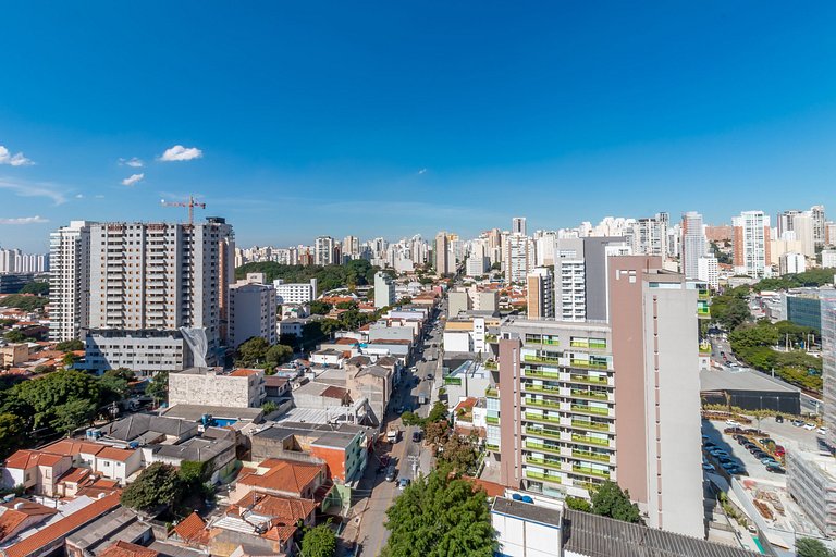 Studio amplo em perdizes, estacionamento gratuito.