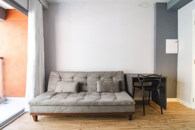 Studio com piscina e garagem, ao lado da Paulista