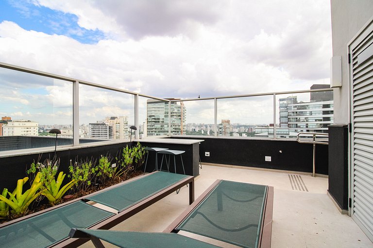 Rooftop e piscina na Oscar Freire, Jardins