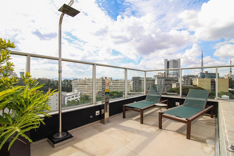 Rooftop e piscina na Oscar Freire, Jardins