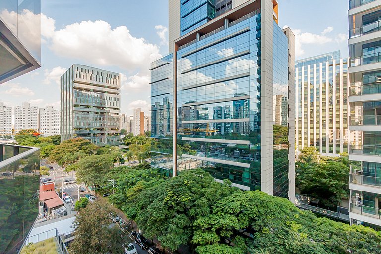 Studio em condomínio de luxo com estacionamento