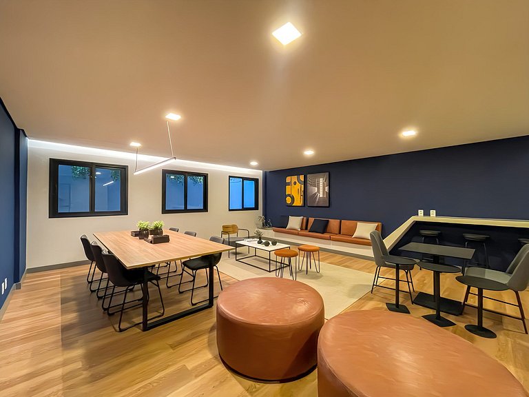 Apartamento NOVO com piscina, metro Higienópolis