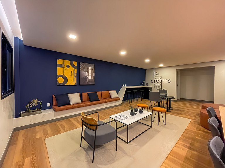 Apartamento NOVO com piscina, metro Higienópolis