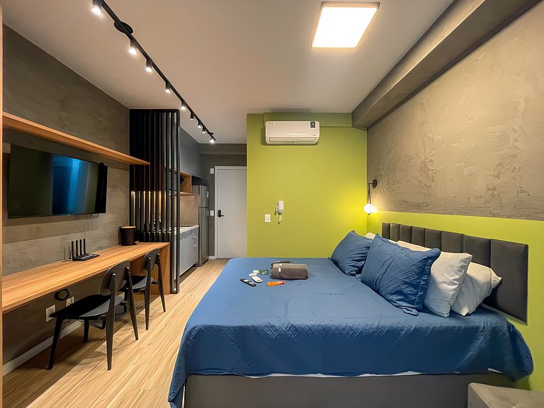 Apartamento NOVO com piscina, metro Higienópolis