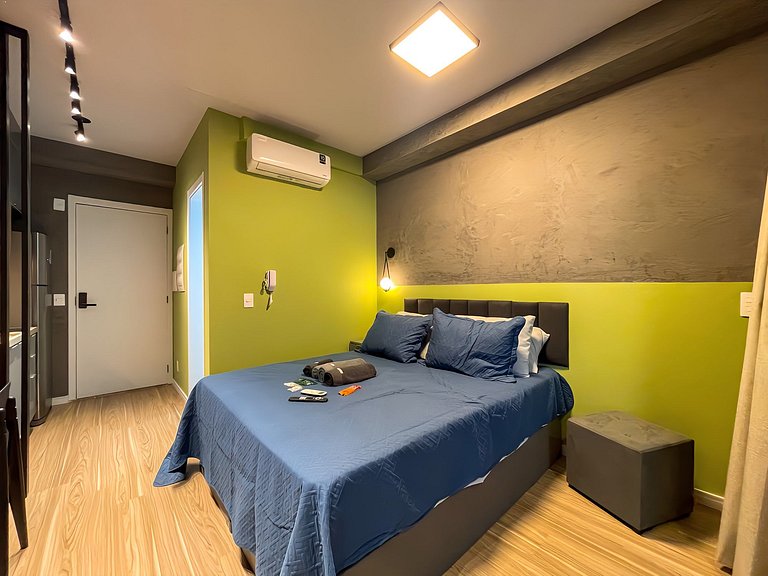 Apartamento NOVO com piscina, metro Higienópolis
