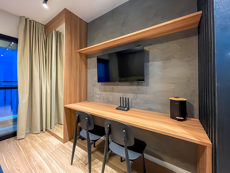 Apartamento NOVO com piscina, metro Higienópolis