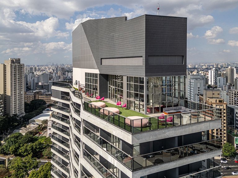 Piscina e Rooftop no Paraiso, com estacionamento pago