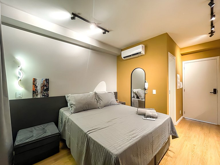 Moderno e com piscina, prox. ao metro Higienópolis