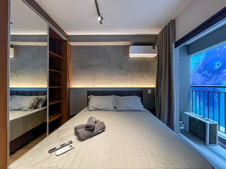 Apartamento NOVO com piscina, metro Higienópolis