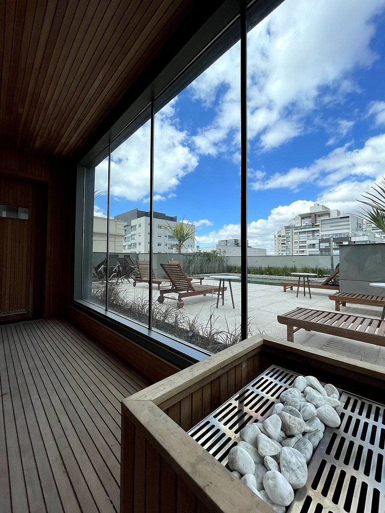 Charmoso Studio com sauna / Rua Augusta