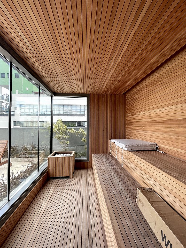 Charmoso Studio com sauna / Rua Augusta