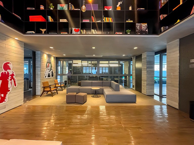 Belíssimo Studio com home office na Oscar Freire