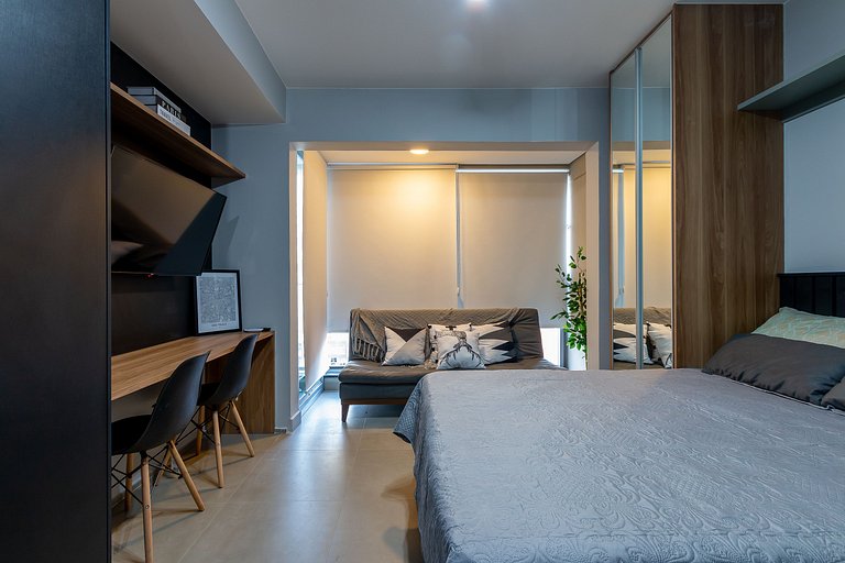 Charmoso Studio com sauna / Rua Augusta