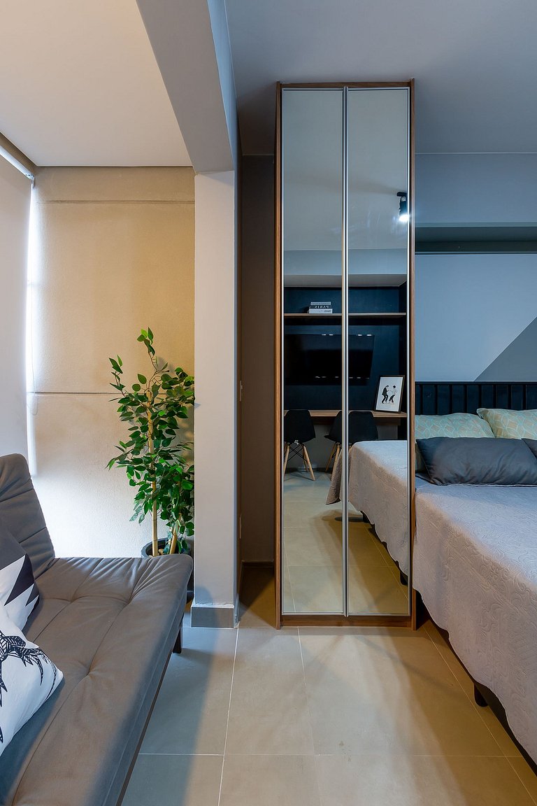 Charmoso Studio com sauna / Rua Augusta