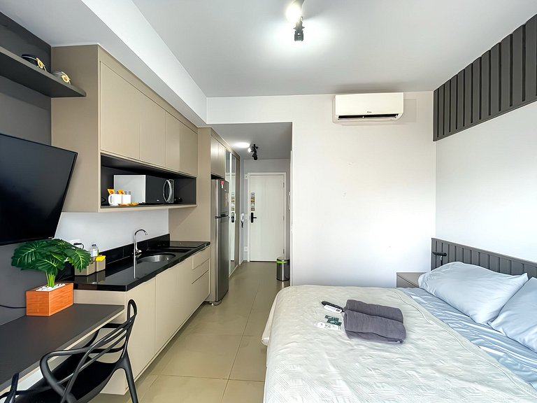 Charmoso Studio com sauna / Rua Augusta