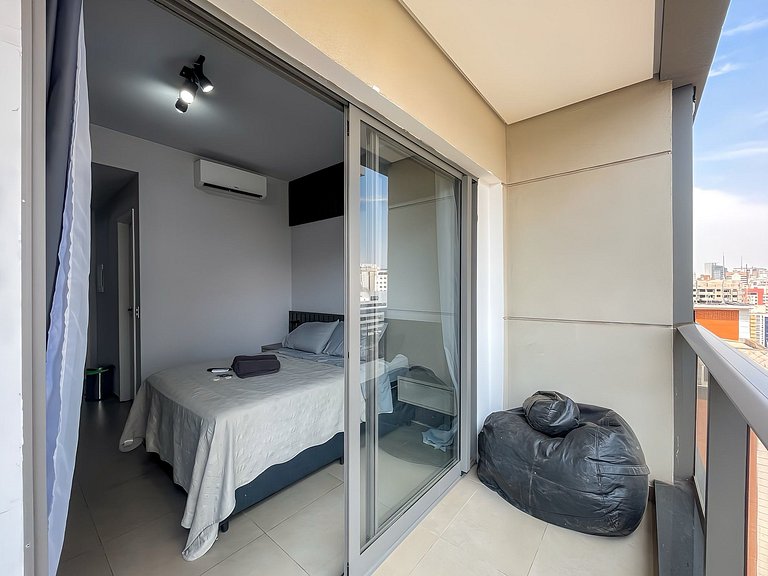 Charmoso Studio com sauna / Rua Augusta