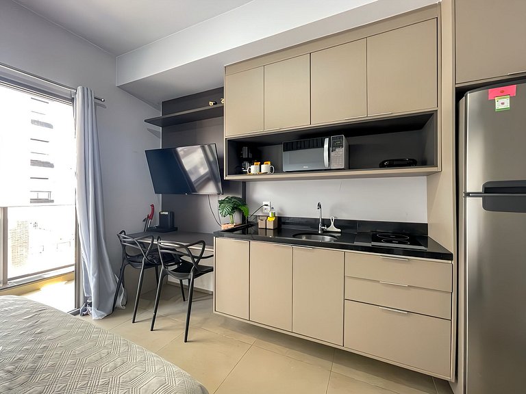 Charmoso Studio com sauna / Rua Augusta