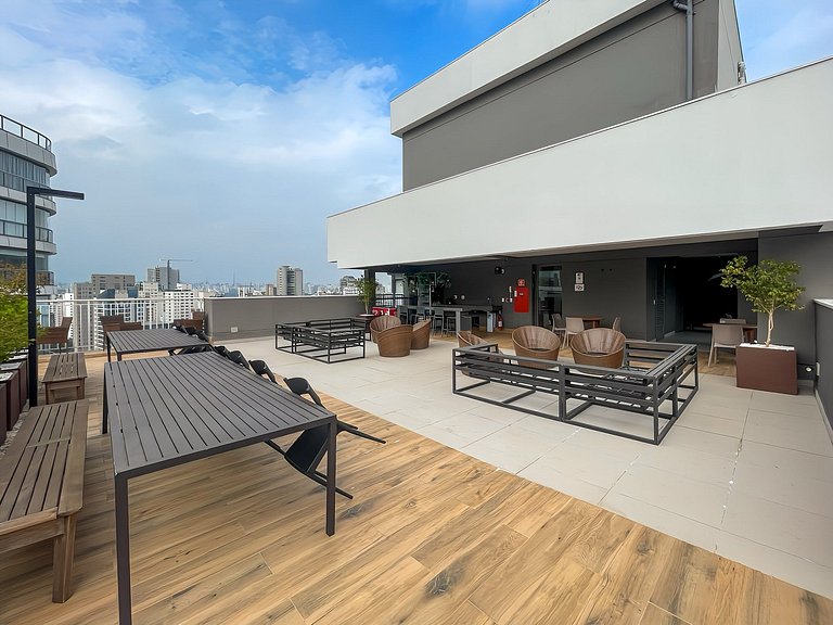 Estudio en Itaim con Rooftop, junto a Ibirapuera