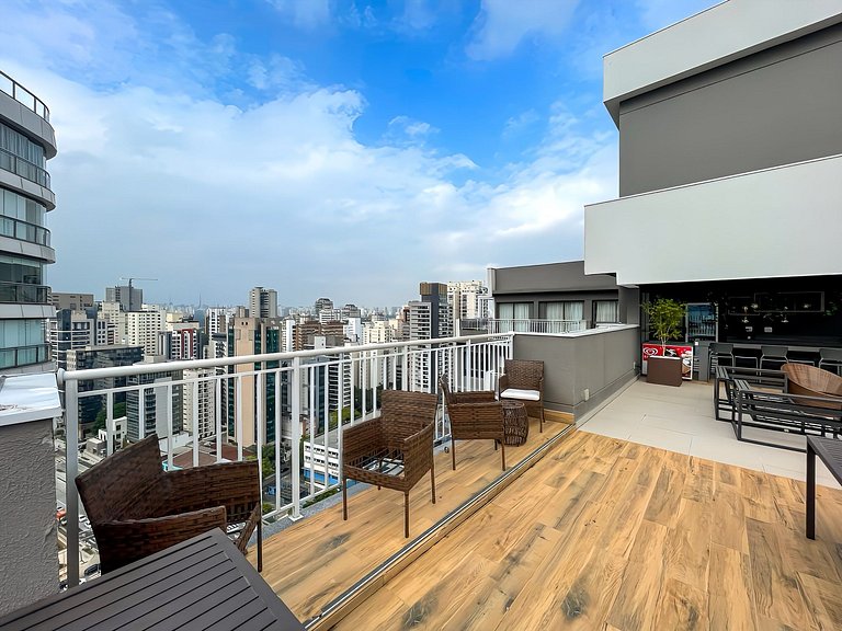 Estudio en Itaim con Rooftop, junto a Ibirapuera