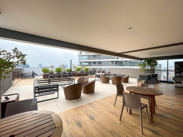 Estudio en Itaim con Rooftop, junto a Ibirapuera