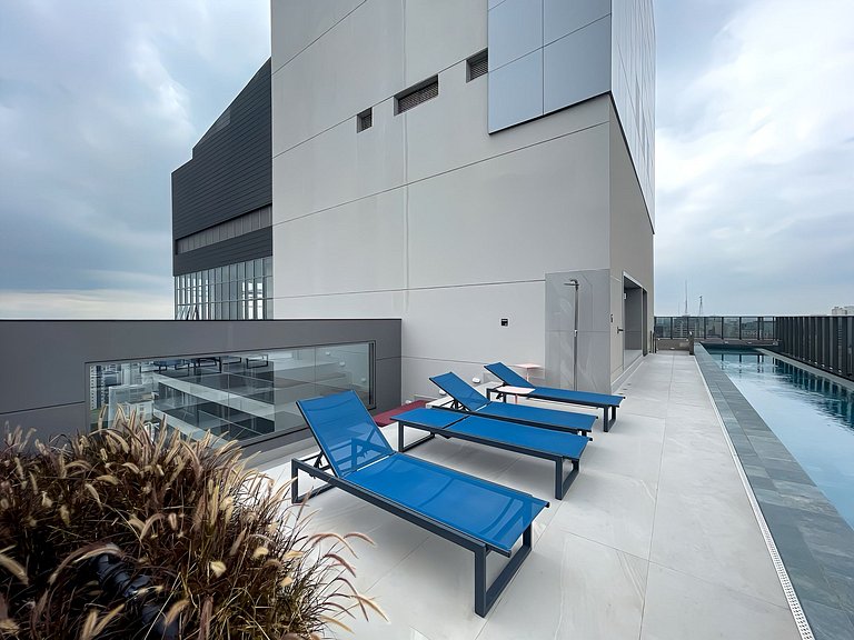 Piscina e Rooftop no Paraiso, com estacionamento pago