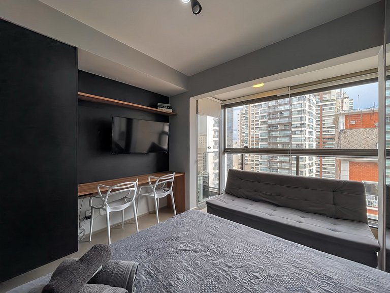 Charmoso Studio com sauna / Rua Augusta
