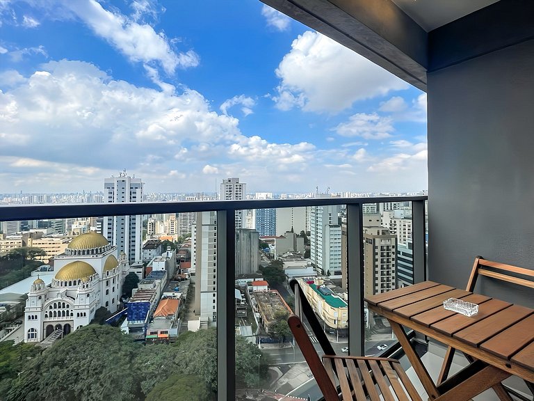 Piscina e Rooftop, Av Paulista, com estacionamento