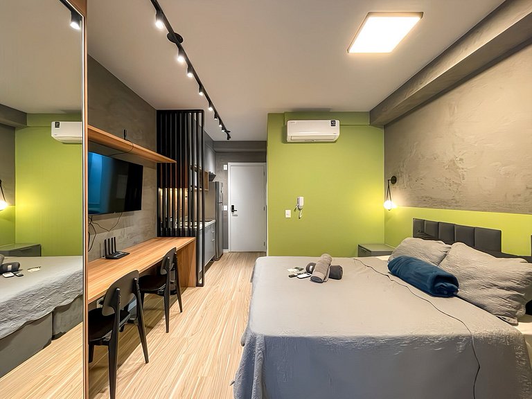 Apartamento NOVO com piscina, metro Higienópolis
