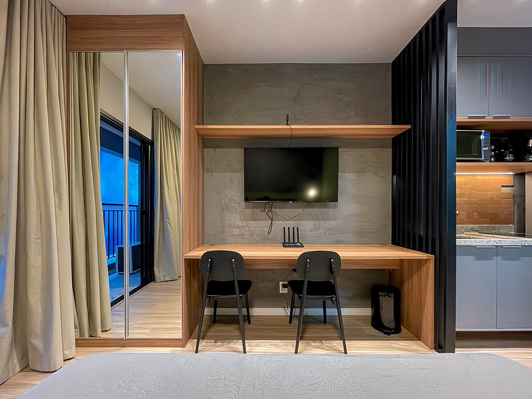 Apartamento NOVO com piscina, metro Higienópolis