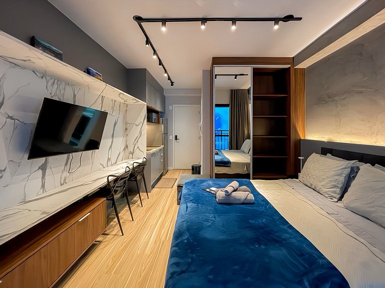 Apartamento NOVO com piscina, metro Higienópolis