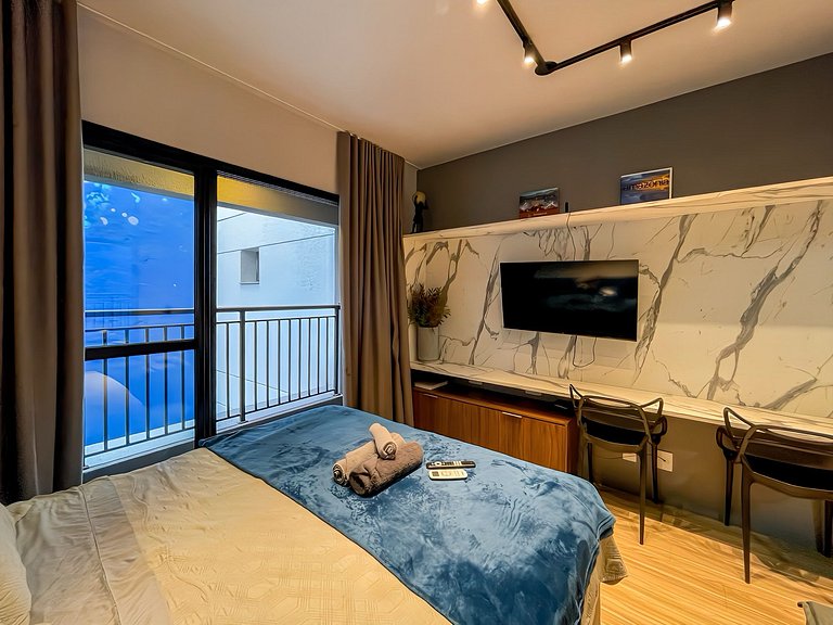 Apartamento NOVO com piscina, metro Higienópolis