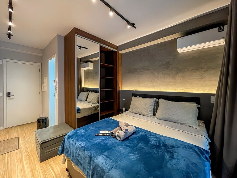Apartamento NOVO com piscina, metro Higienópolis