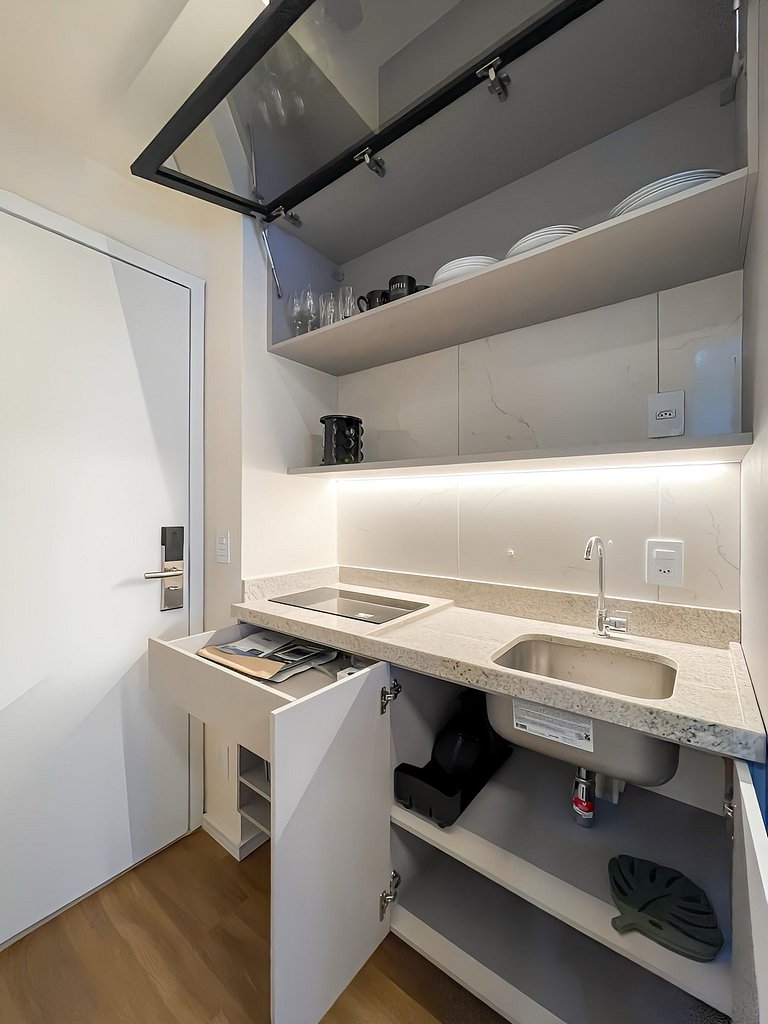 Home office e piscina na vila Mariana